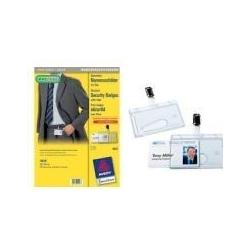 Thumbnail - Avery, Informationsschild, Zweckform Sicherheits-Namensschild, 85 x 54 mm transparent, Hartbox aus festem PVC-freiem Mat...