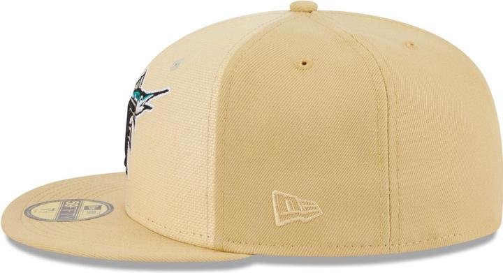 Actual product image New Era 59Fifty Fitted Cap - RAFFIA Florida Marlins (7)