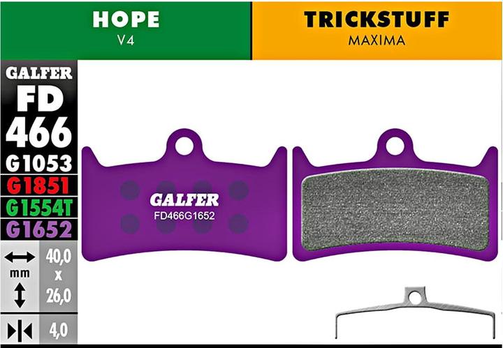 Produktbild Galfer Bike E-Bike Bremsbeläge (Hope, Semi-Metallisch)