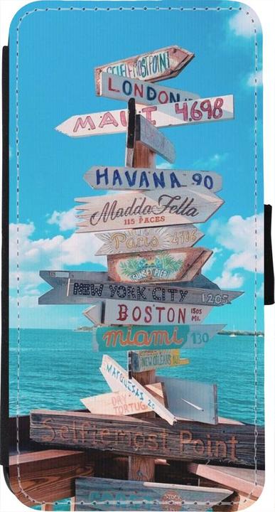 Produktbild PhoneLook Hülle Wallet schwarz Cool Cities Directions (Apple iPhone 7)