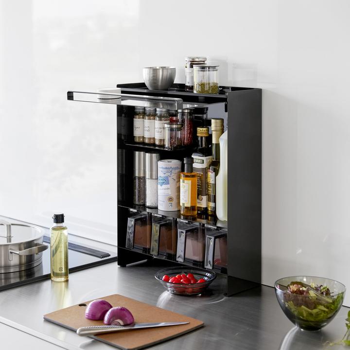 Actual product image Yamazaki 3-tier TOWER spice rack