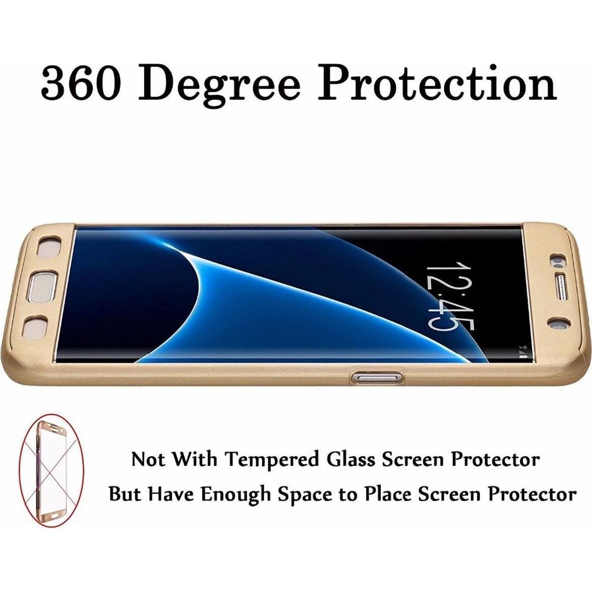 Thumbnail - König Design Hülle Handy Schutz für Samsung Galaxy S6 Edge Full Case Cover Displayschutz Gold (Samsung Galaxy S6 Edge), ...