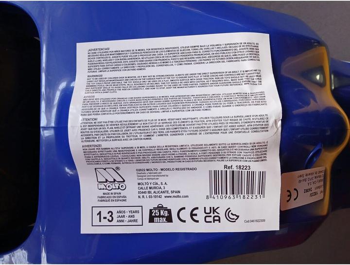 Produktbild Molto Balance Motorrad blau