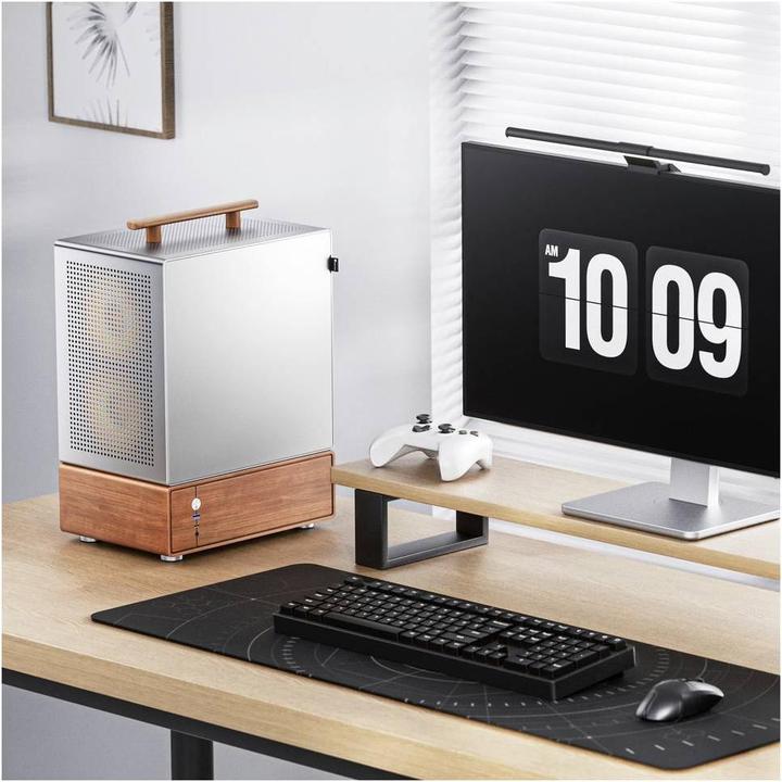 Image du produit Jonsbo T7 PC-Gehäuse, Midi-Tower, mATX, Tempered Glass - silber (ITX, mATX)