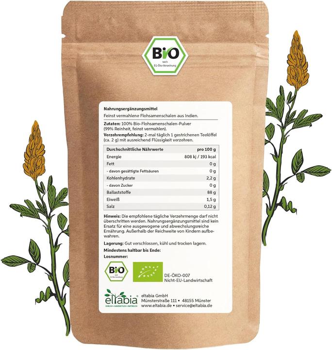 Produktbild Eltabia Bio Flohsamenschalen (200 Stück, Pulver, 200 g)