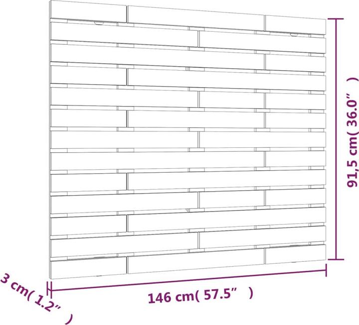 Actual product image VidaXL Oksiutka (146 x 3 x 91.5 cm)