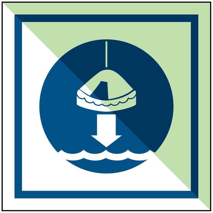Actual product image Brady IMO - Life raft folding during the launching process