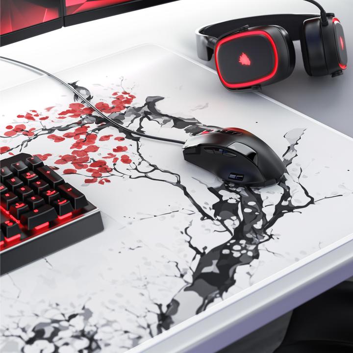 Image du produit Titanwolf Gaming Mauspad, XXXL Speed Mausmatte 1200 x 600mm, Geschwindigkeit & Präzision, Japan Ink Painting (XXL)