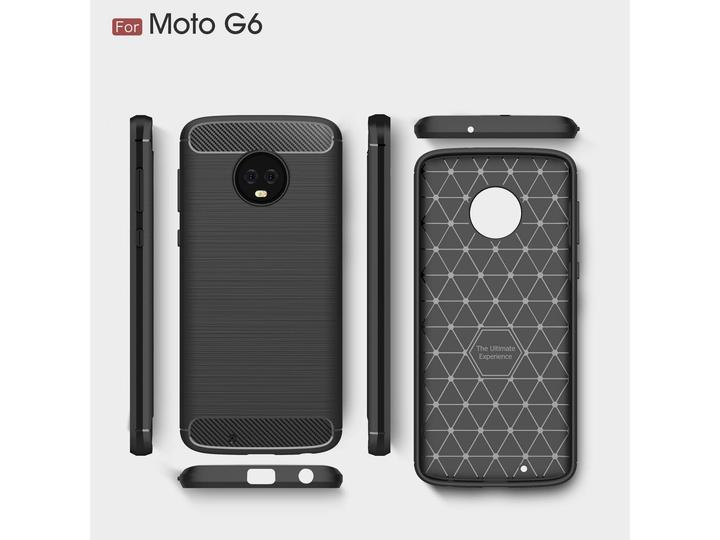 Actual product image Screenguard Motorola Moto G6 Cover Carbon Brushed Soft TPU (Motorola Moto G6)