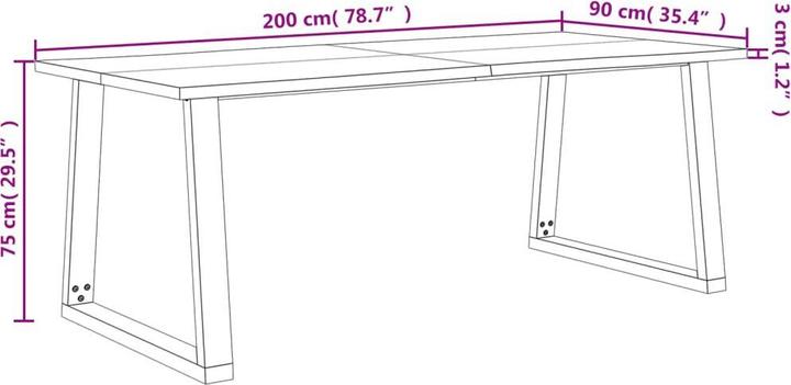 Produktbild VidaXL Anne (200 x 90 x 75 cm)