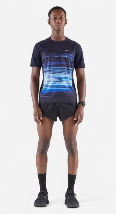 Actual product image Kiprun Laufshirt kurzarm Herren atmungsaktiv - blau (S)