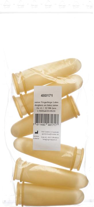 Produktbild Sanor Fingerling Latex Grösse 4 gepudert leicht (0.07 m)