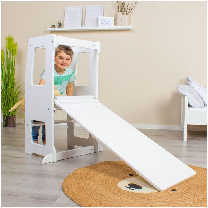 Image du produit Tobi Échelle à grimper et toboggan 2en1 laqué blanc