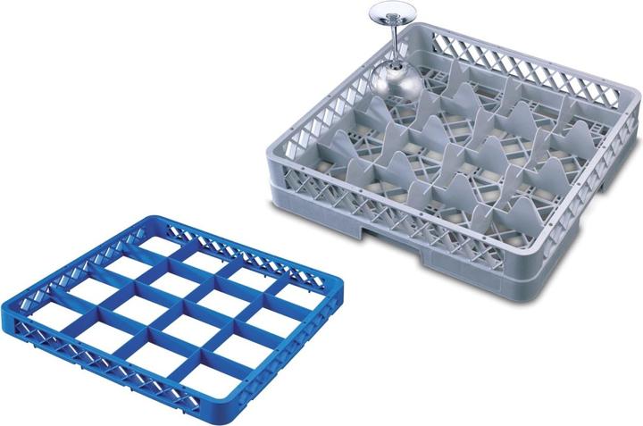 GN Schalen Cestino per il risciacquo del vetro 16 scomparti 4 piani max vetro H24,9cm D11,5cm