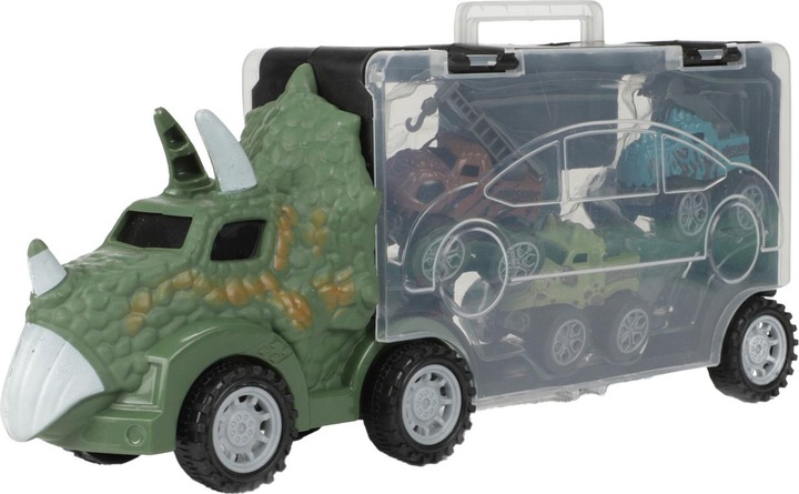 Productafbeelding Toi-Toys Wereld van Dinosaurussen dino vrachtwagen met 3 uittrekbare auto's