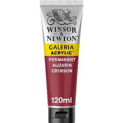 Winsor & Newton, Colore + Vernice per fai da te, Galeria Acrylic 120Ml Perm. Alizarin Crimson 466 (120 ml)