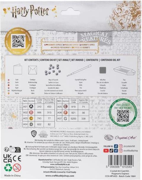 Produktbild Craft Buddy All Aboard The Hogwarts Express, 18x18cm Crystal Art Card