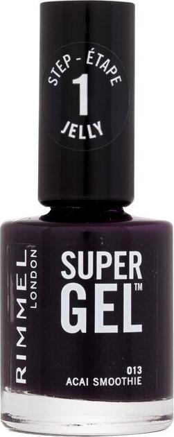 Actual product image Rimmel London SUPER GEL esmalte de uñas #13-Acai Smoothie 12 ml (13 Acai smoothie, Gel-Effect Nail Polish)