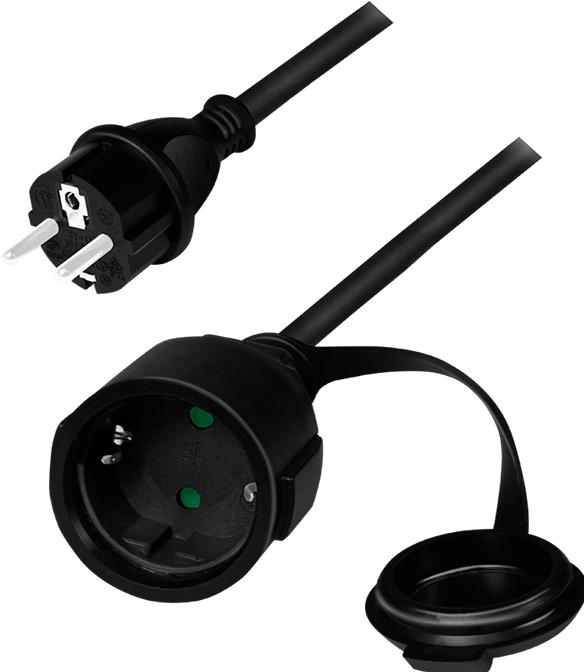 Produktbild LogiLink Strom-Verlängerungskabel (5 m, CEE 7/7)