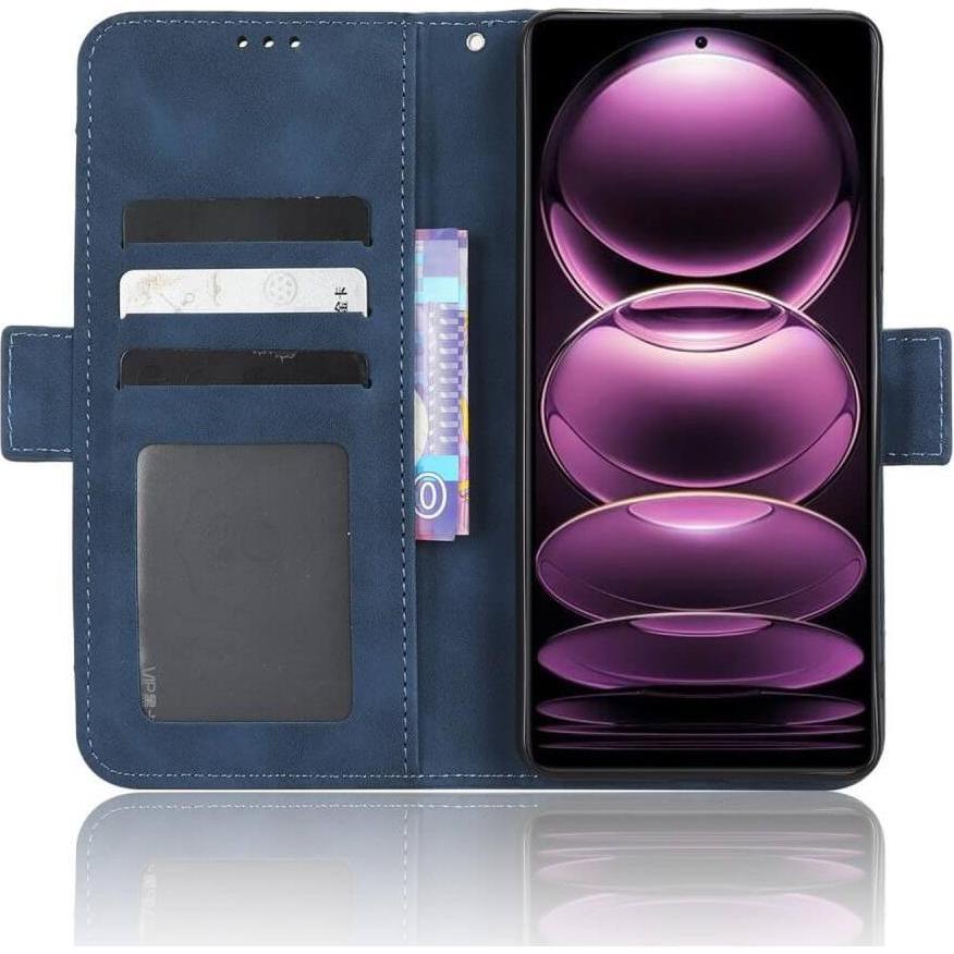 Thumbnail - Cover-Discount Xiaomi Redmi Note 12 Pro+ - Etui mit vielen Kartenfächer blau (Xiaomi Redmi Note 12 Pro+), Smartphone Hül...