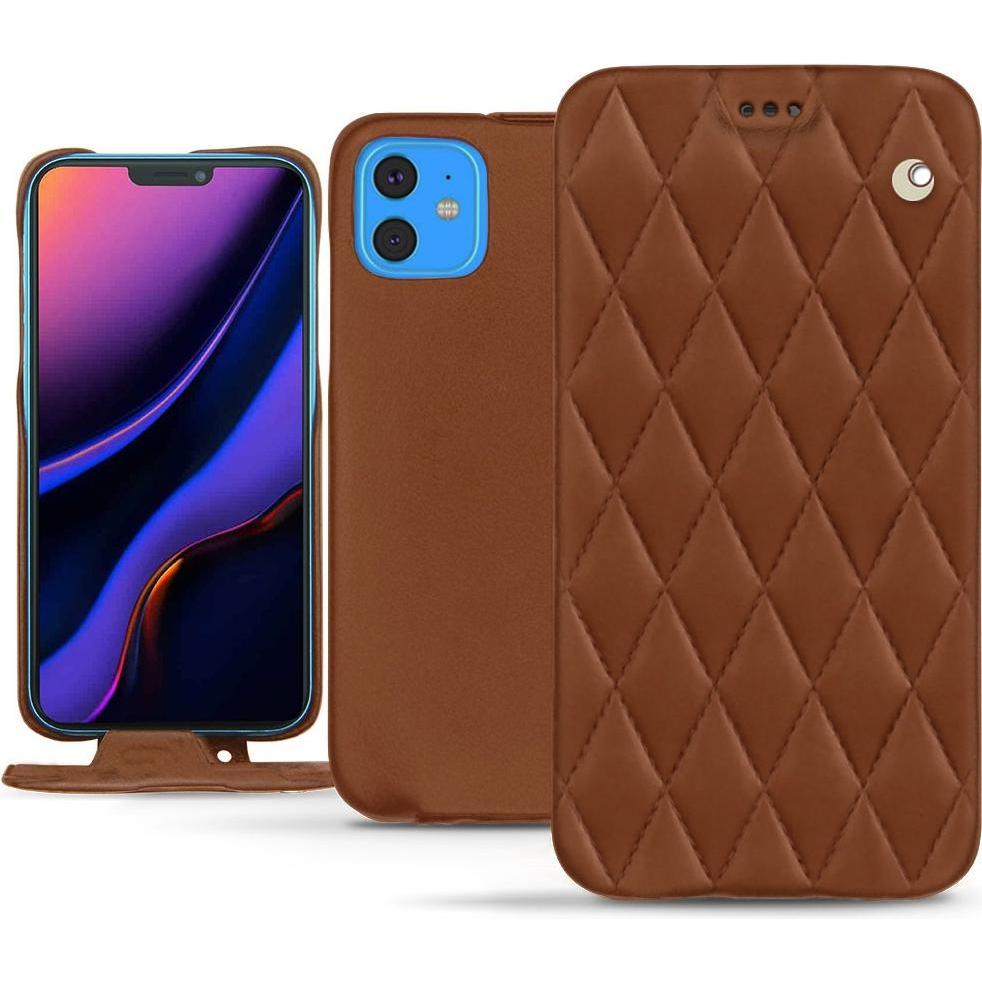 Thumbnail - Noreve Lederschutzhülle vertikal (Apple iPhone 11), Smartphone Hülle, Braun