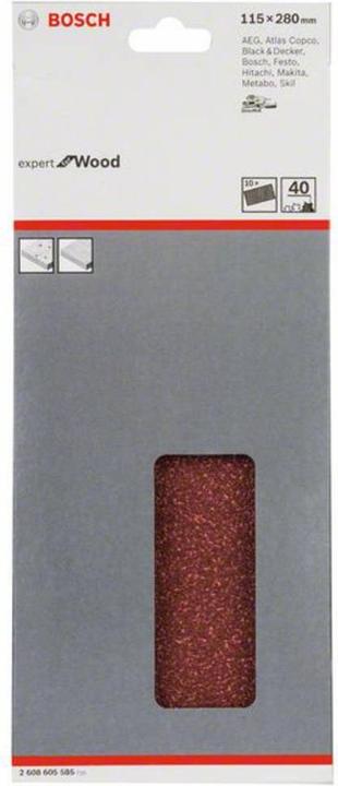 Produktbild Bosch Professional Zubehör Schleifblatt C430, 115 x 280 mm, 40, ungelocht, gespannt, 10er-Pack (60)