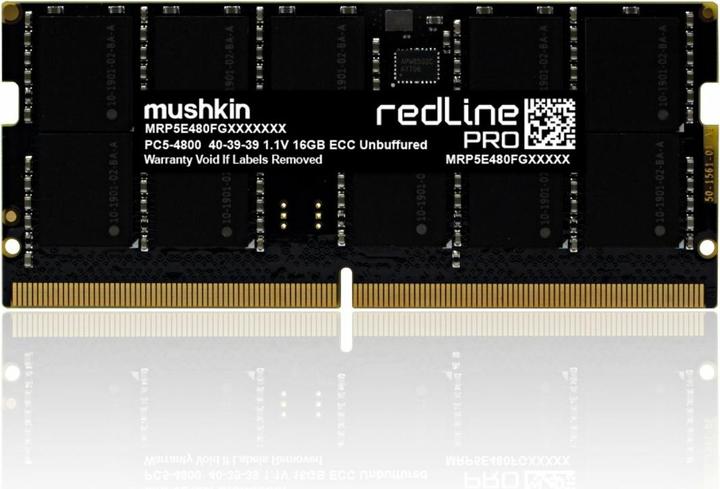 Image du produit Mushkin SO-DIMM 32 GB DDR5-5600 (noir, MRP5T560LKKD32G28, Redline PRO) (1 x 32GB, 5600 MHz, RAM DDR5, SO-DIMM)