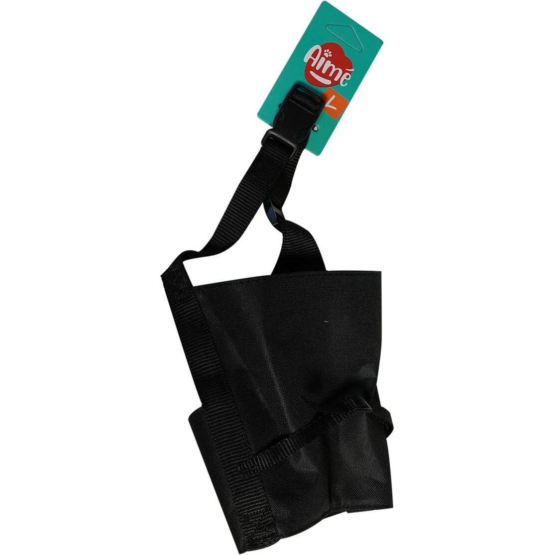 YAGO Museliere en Nylon Noir pour Grand Chien, Partie Museau avec Filet Respirant et Reglable