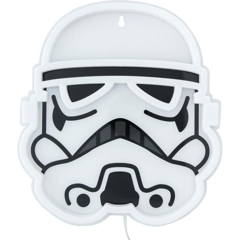 Paladone Products Paladone Lampada Neon da Muro Star Wars Stormtrooper, Altri accessori gaming, Bianco, Nero