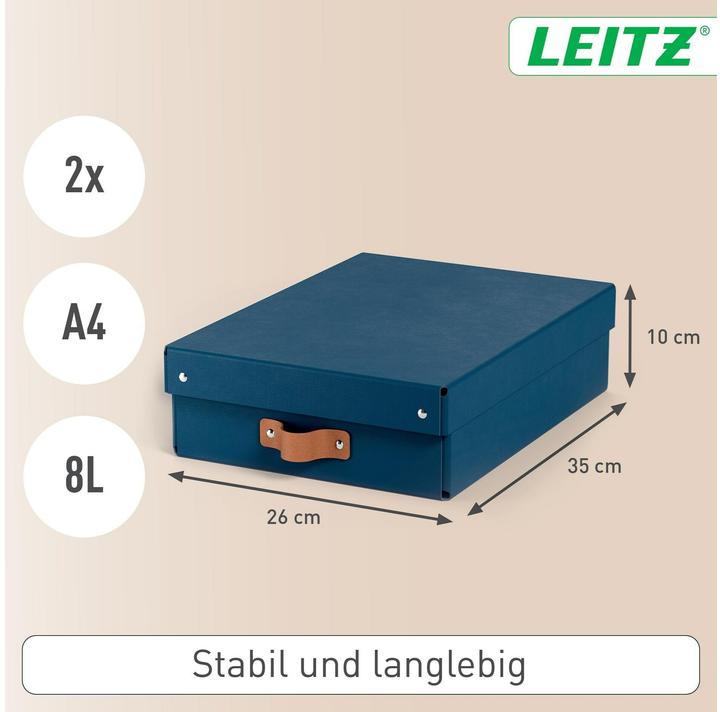 Actual product image Leitz Storage Box Puro Medium Low with Lid (A4, A5)