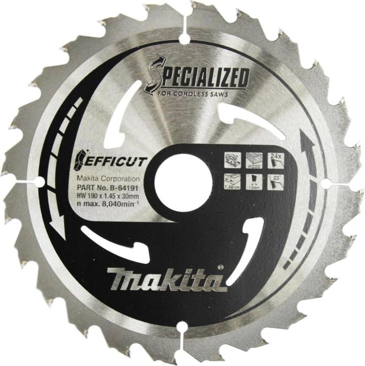 Actual product image Makita EFFICUT saw blade 190x30mmx24teeth