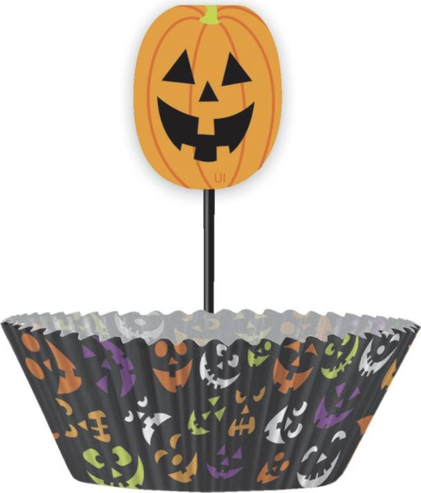 Produktbild Unique Kürbis Muffin-Set Muffinförmchen & -picker Halloween 24er Set