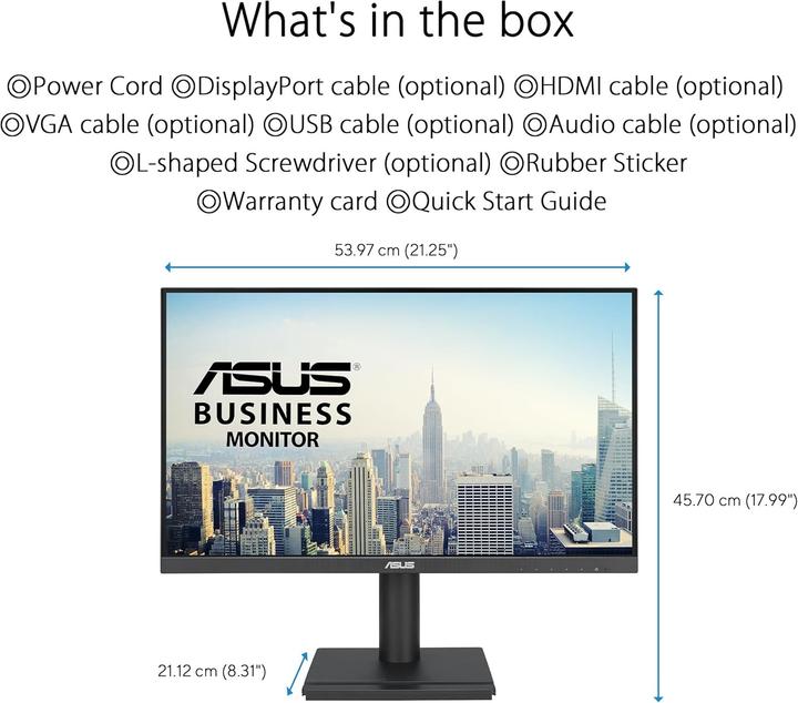 Produktbild ASUS Business VA24DQFS (1920 x 1080 Pixel, 23.80")