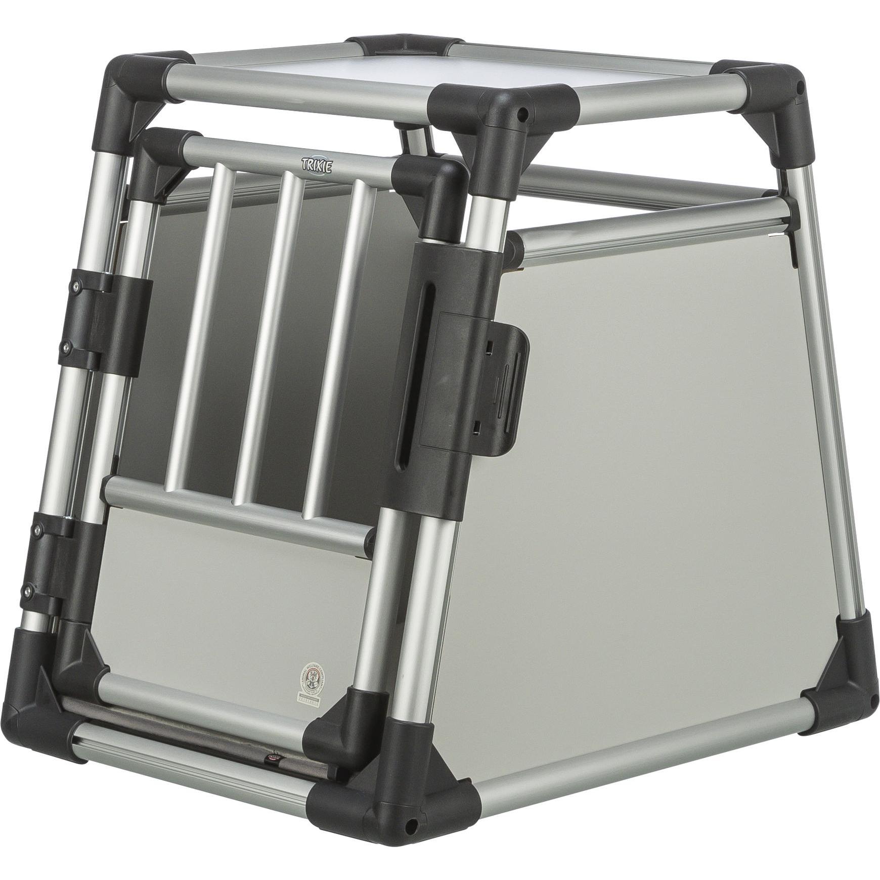 Meilleurs prix pour Cage taille M transport pour chien aluminium gris clair Trixie l55 P78 H62 cm - Cage pour Chien