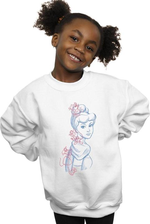 Actual product image Disney Girls Cinderella Mouse Sketch Sweatshirt (140, 146)