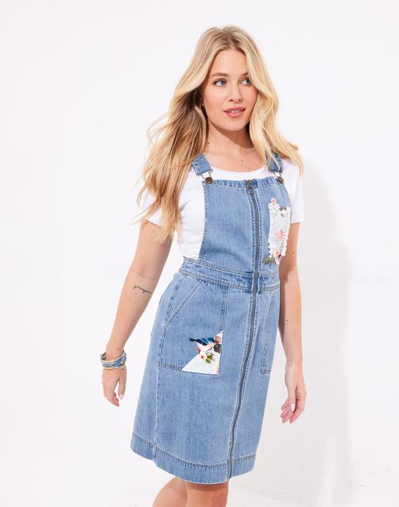 Image du produit Joe Browns Floral Zip-Front Denim Pinafore (34)