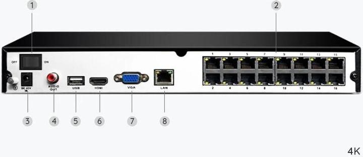 Image du produit Reolink NVS16- 8MD8 Système de sécurité 8 caméras (3840 x 2160 pixels)