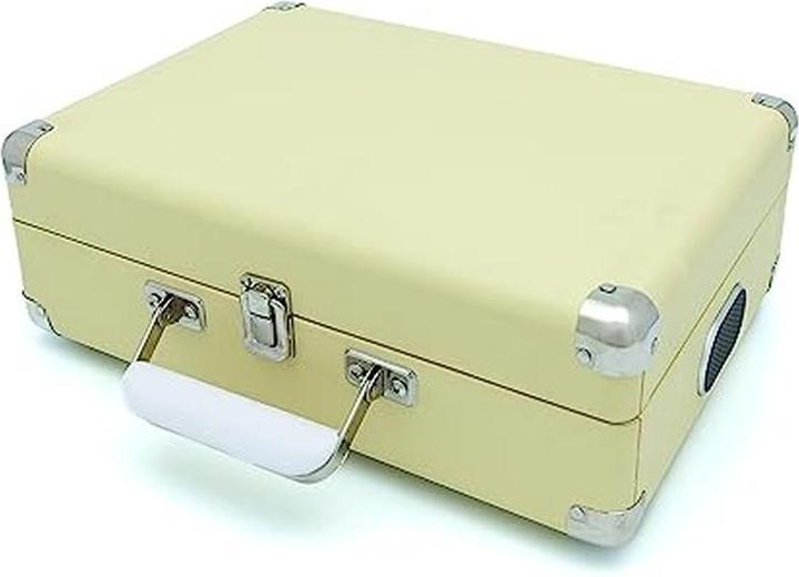Actual product image GPO ATTACHELEM - Suitcase platenspeler Attache retro, ingebouwde speakers, lemon (Manual)