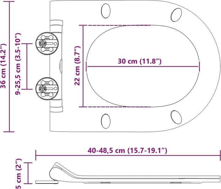 Produktbild vidaXL Toilettensitz