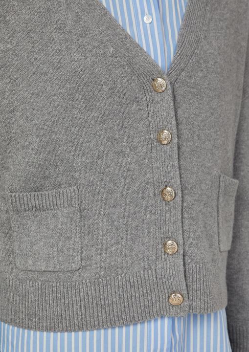 Produktbild s.Oliver Strickjacke Oversized Strickjacke mit dekorativen Knöpfen (48)