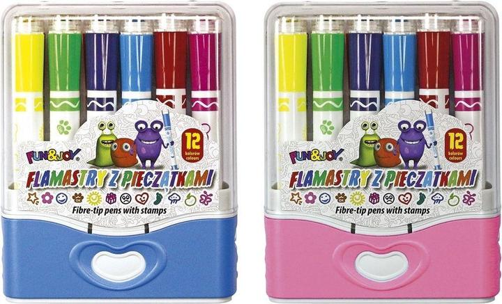 Immagine prodotto BTS Marker mit Stempeln, 12 gemischte Farben