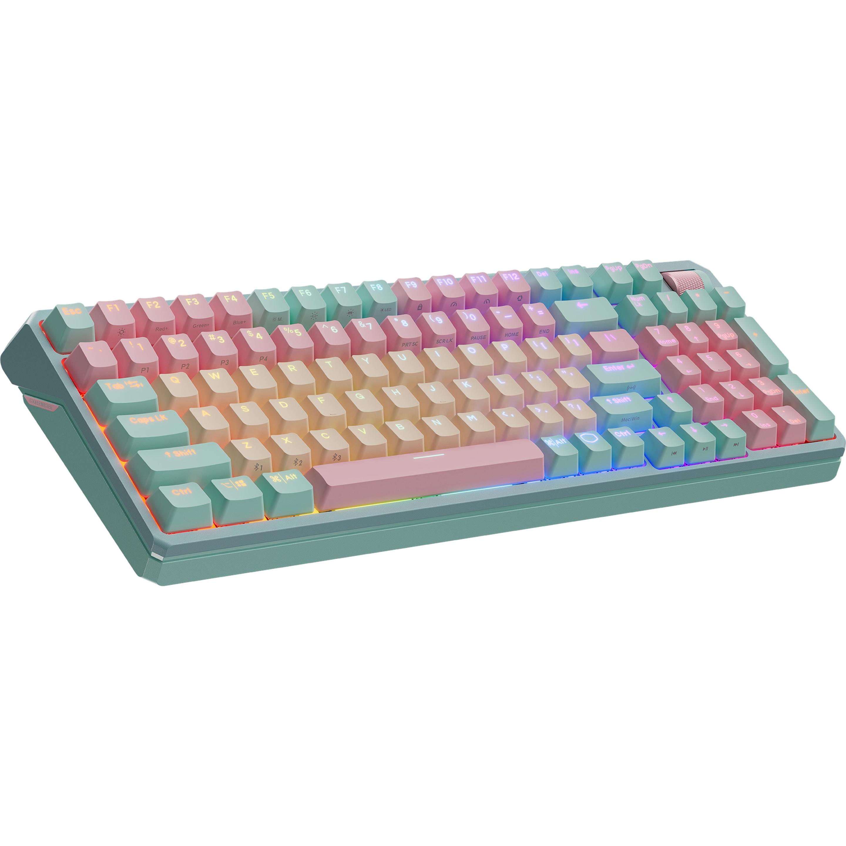 Cooler Master CooMas MK770 Macaron Red (DE, Kabellos), Tastatur, Türkis