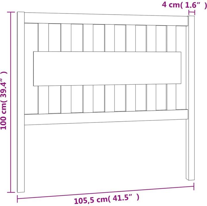 Image du produit vidaXL Kopfteil (105 x 4 x 100 cm)
