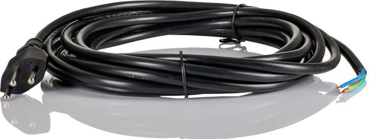 Actual product image RS PRO Mains cable, A Swiss plug type J / plug, B open end, 10 A, 5m black, 250 V (2 m)