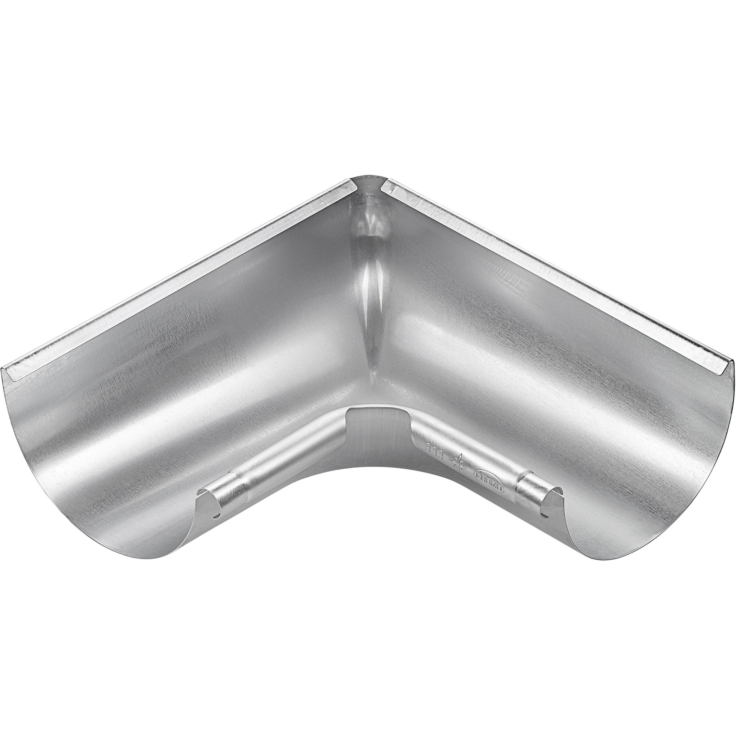 Grömo Zink-Rinnenwinkel 90Grad, 333mm, Inneneck, halbrund (62308)