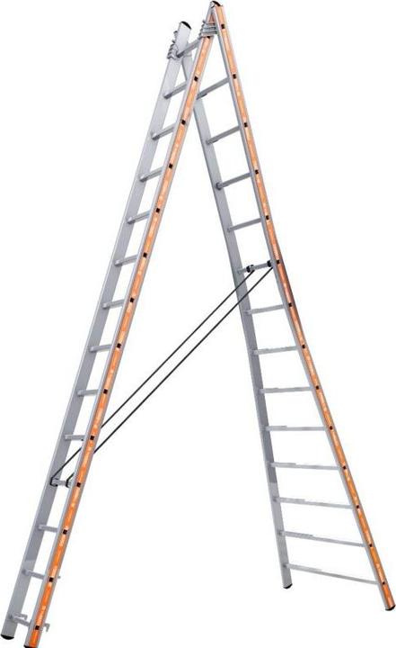 Image du produit Little Jumbo 1201252014 1252 Reformleiter mit gebogenen Holmen 2 x 14 Sprossen (Échelle multifonction, 125.20 cm)