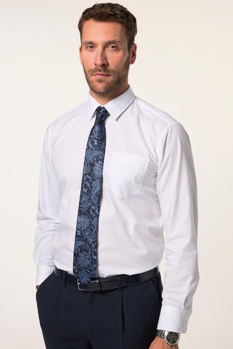 Immagine prodotto JP1880 Cravatta di seta da ufficio con fantasia floreale, taglio molto lungo e 7,5 cm di larghezza