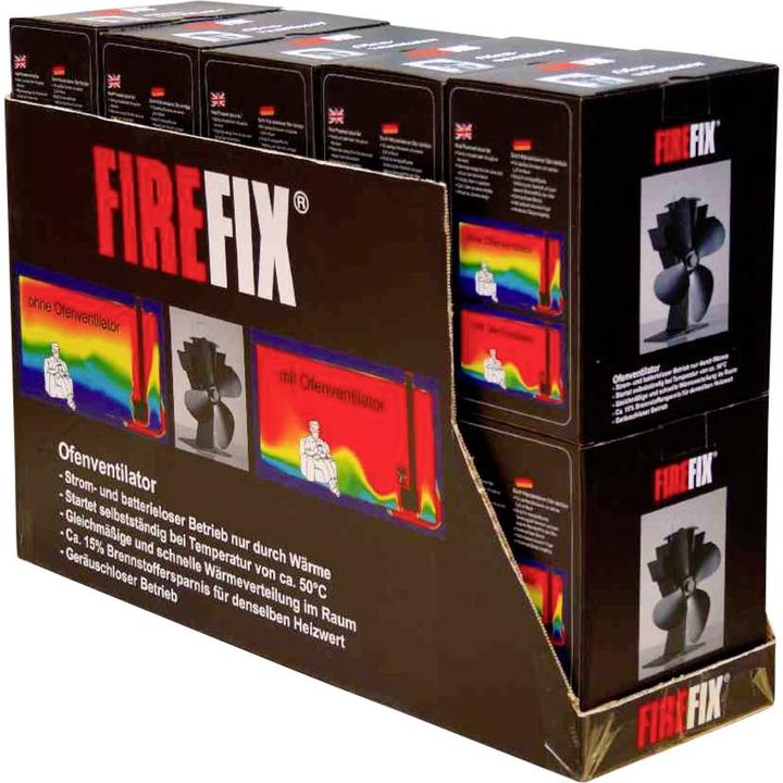Produktbild FireFix 2100 Kaminofen-Ventilator (stromlos), Schwarz