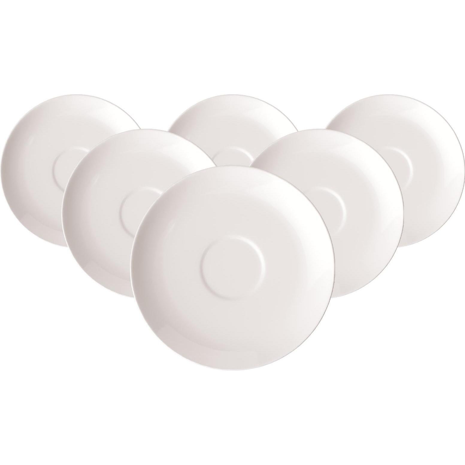 Villeroy & Boch, Tasse, Multipack Rose Garden Frühstücksuntertasse weiss - 6 Stück (6 x)