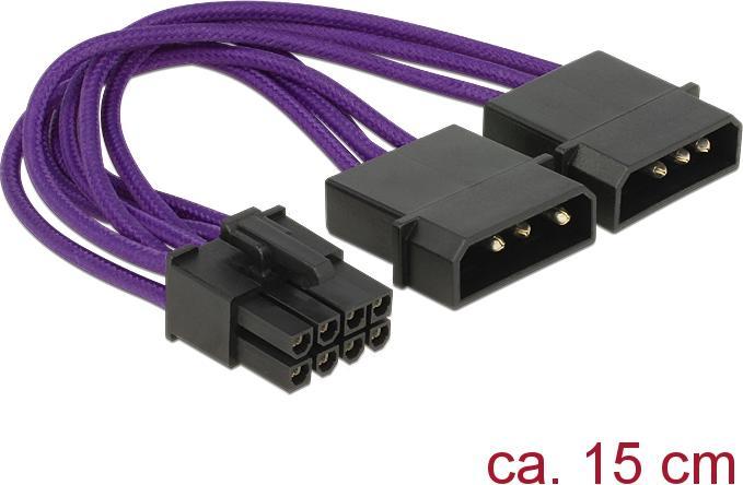 Immagine prodotto Delock Adattatore di alimentazione 2x Molex a 8Pin per scheda grafica, 15cm